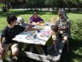 Children and youth working in the Peace Garden