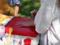 Children and youth working in the Peace Garden