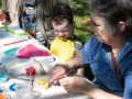Children and youth working in the Peace Garden