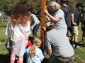 Children and youth working in the Peace Garden
