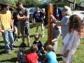 Children and youth working in the Peace Garden
