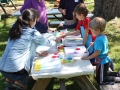 Children and youth working in the Peace Garden