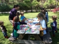 Children and youth working in the Peace Garden