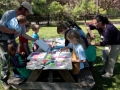 Children and youth working in the Peace Garden